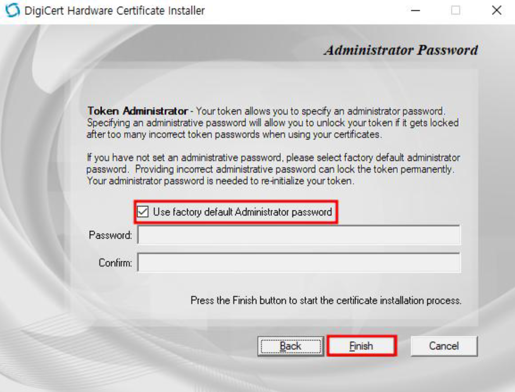 Administrator Password