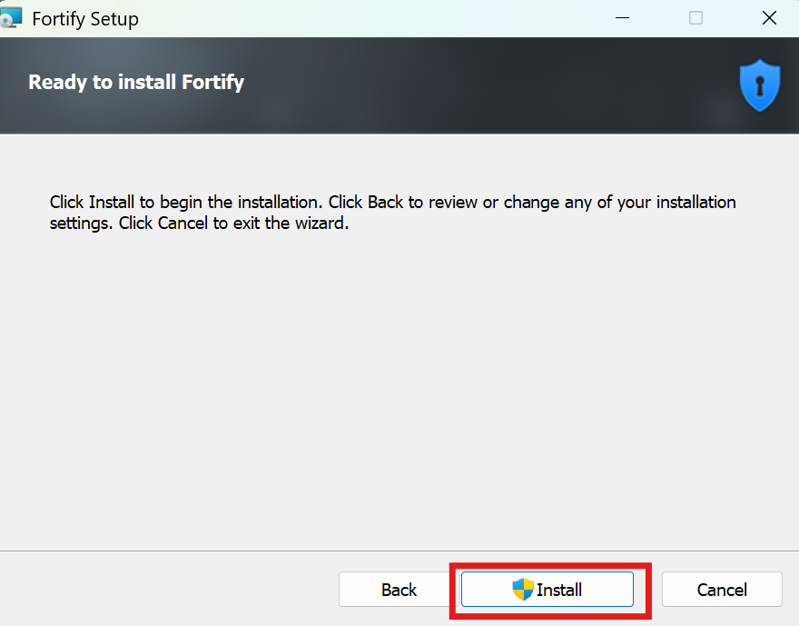설치 시작 준비